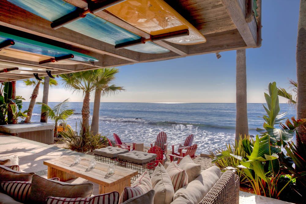 Beach front property in Malibu, California.