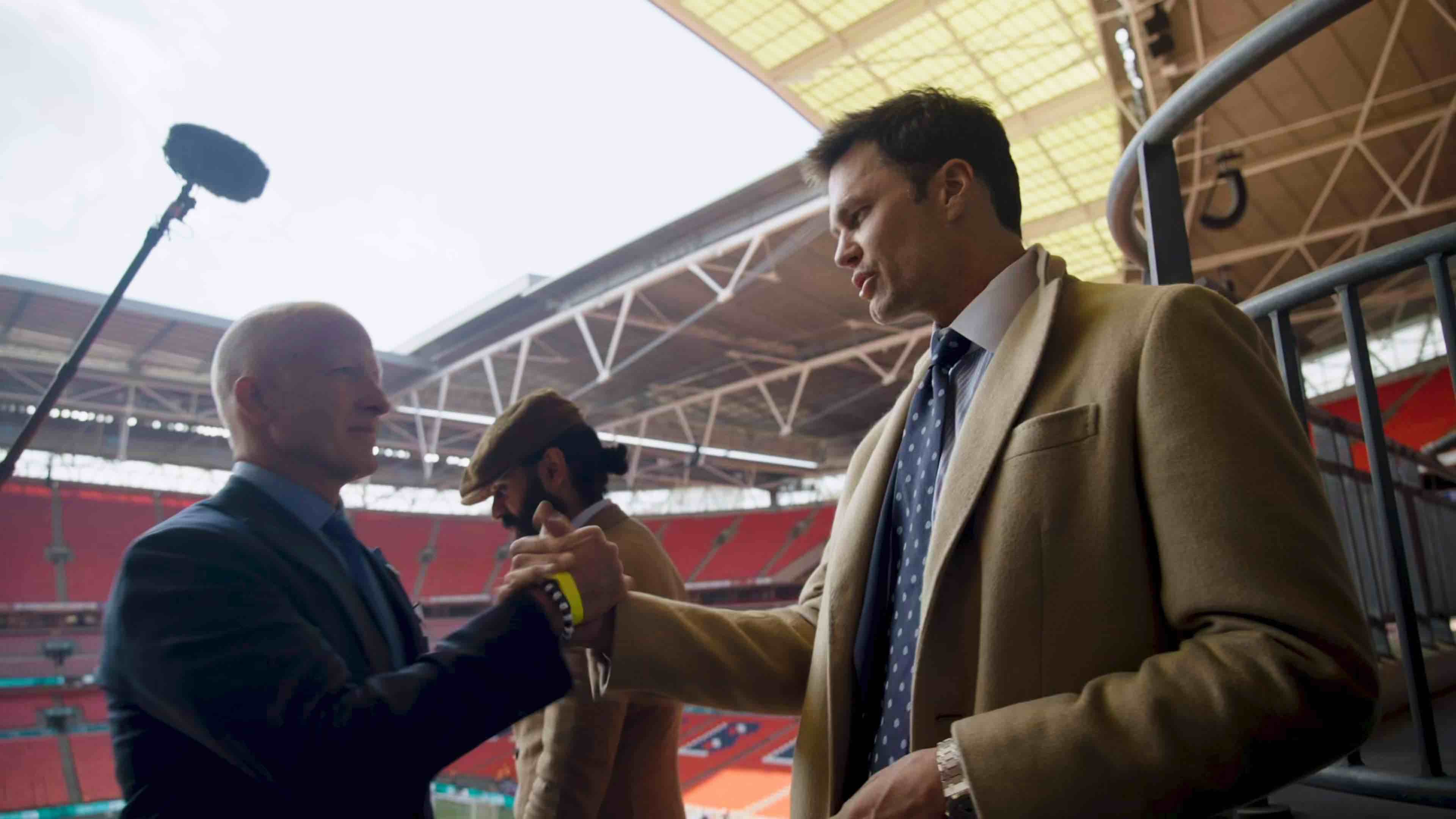 A still shot from 2025 Amazon Prime documentary &#039;Built In Birmingham&#039; about Tom Brady and Birmingham City FC