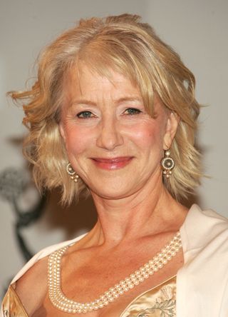 Helen Mirren appears in the press room at the 33rd International Emmy Awards Gala at the Hilton Hotel November 21, 2005 in New York City