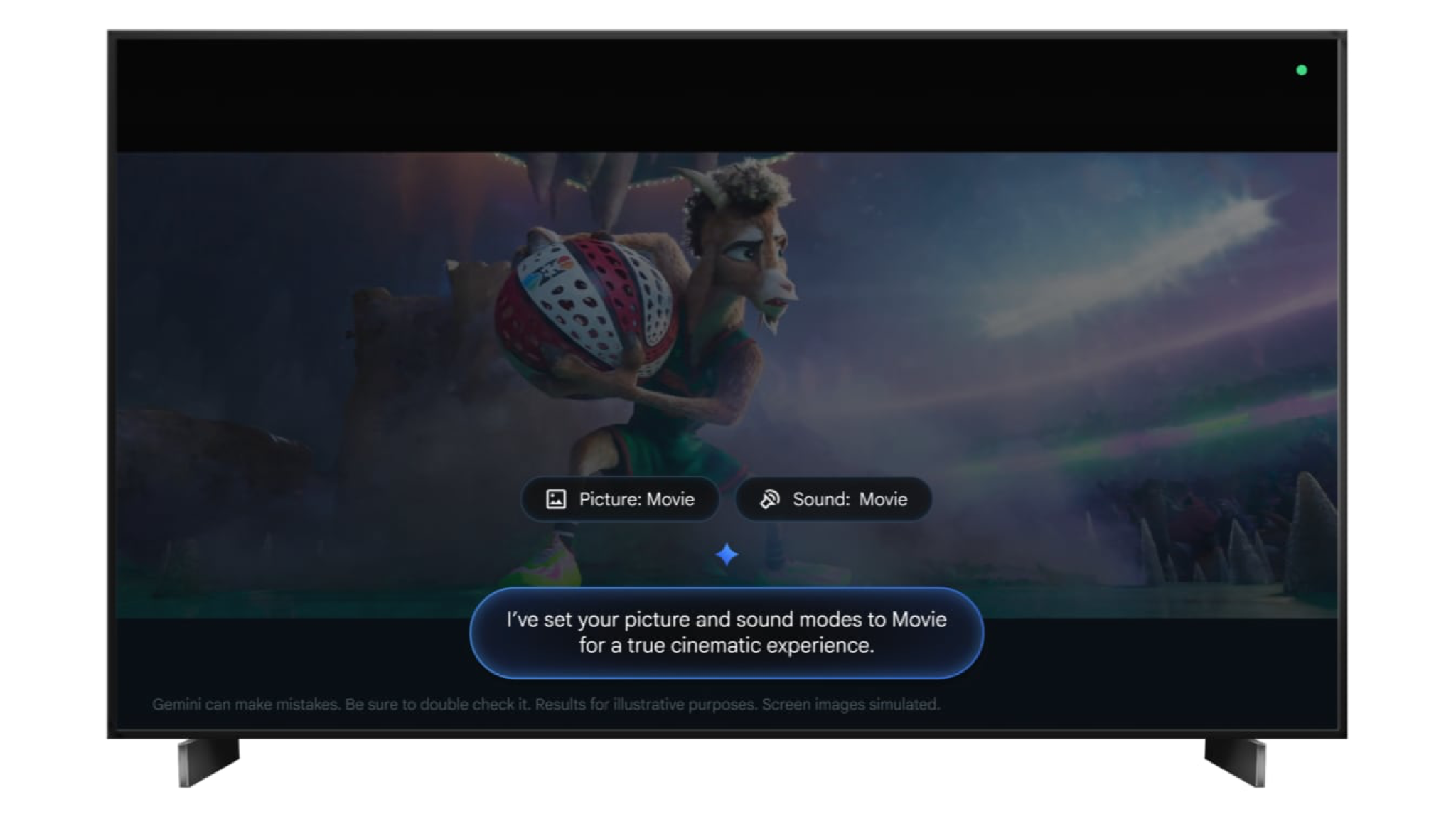 Voice control via Gemini on a Google TV