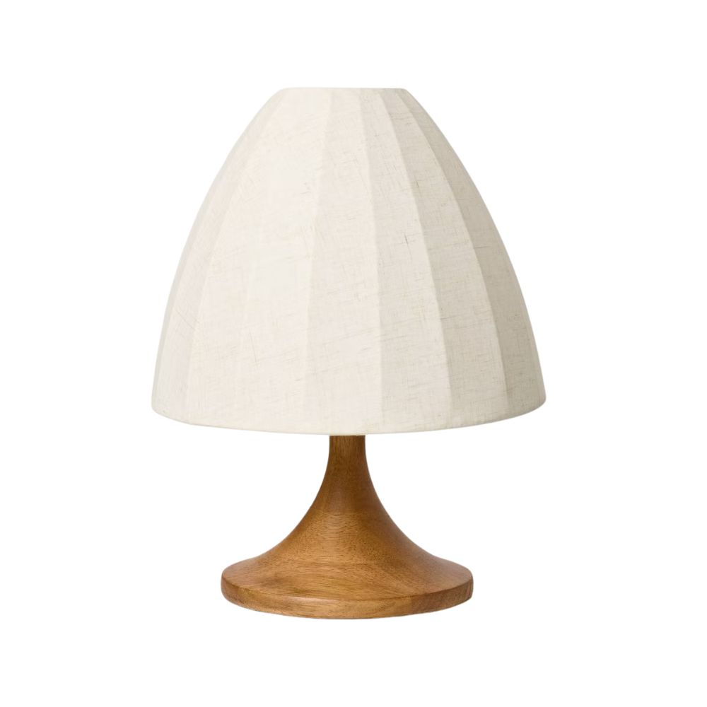 Wood Trumpeted Table Lamp