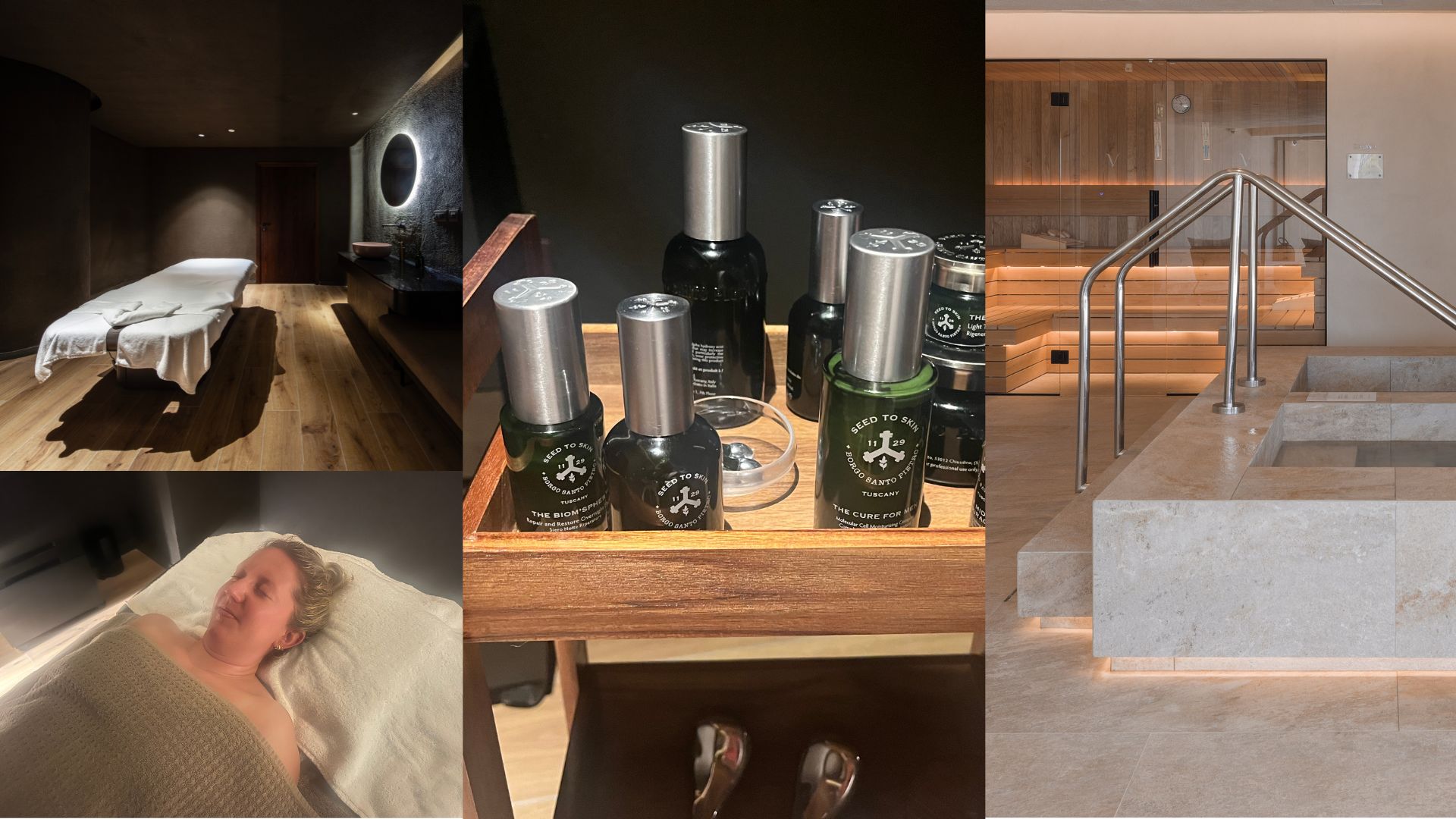 A selection of sleep trends, including cold plunge and massage, as tried by Kat Storr