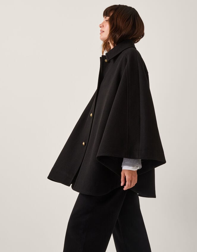 Ciara Cape Coat Black