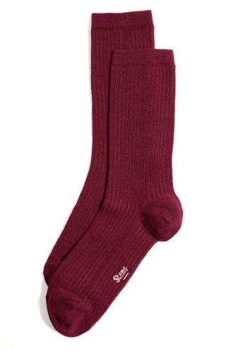 Cotton & Cashmere Blend Crew Socks