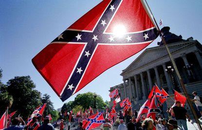 A Confederate flag.