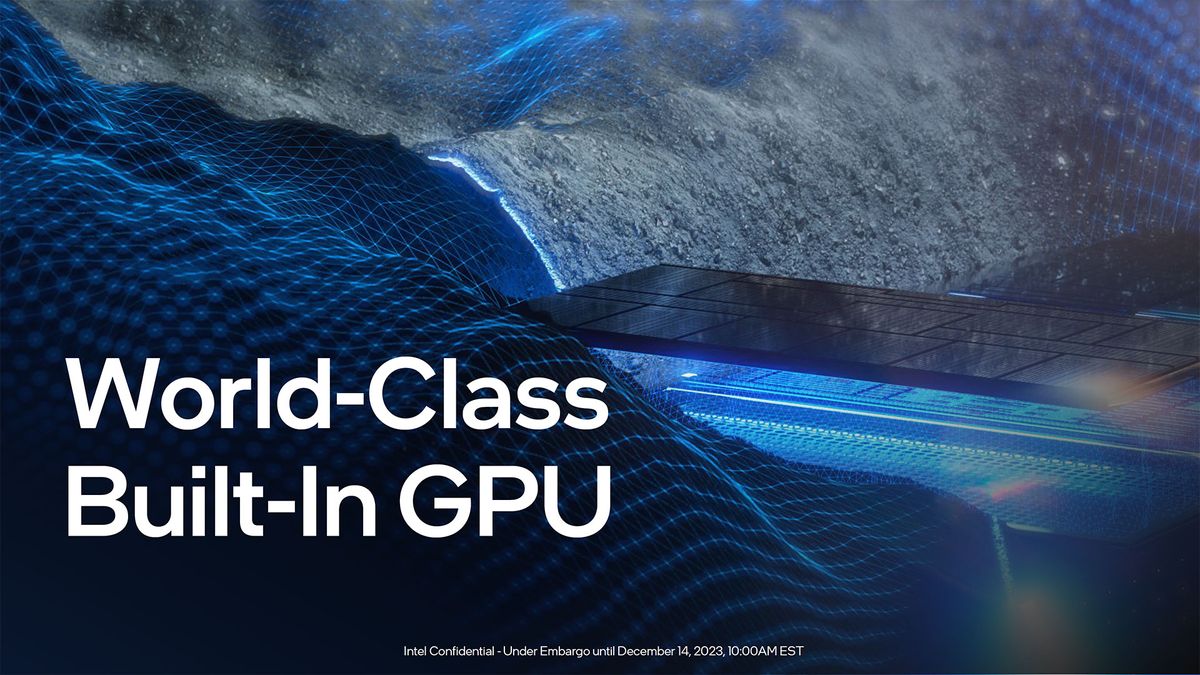 Intel Arc GPU Meteor Lake images and slides