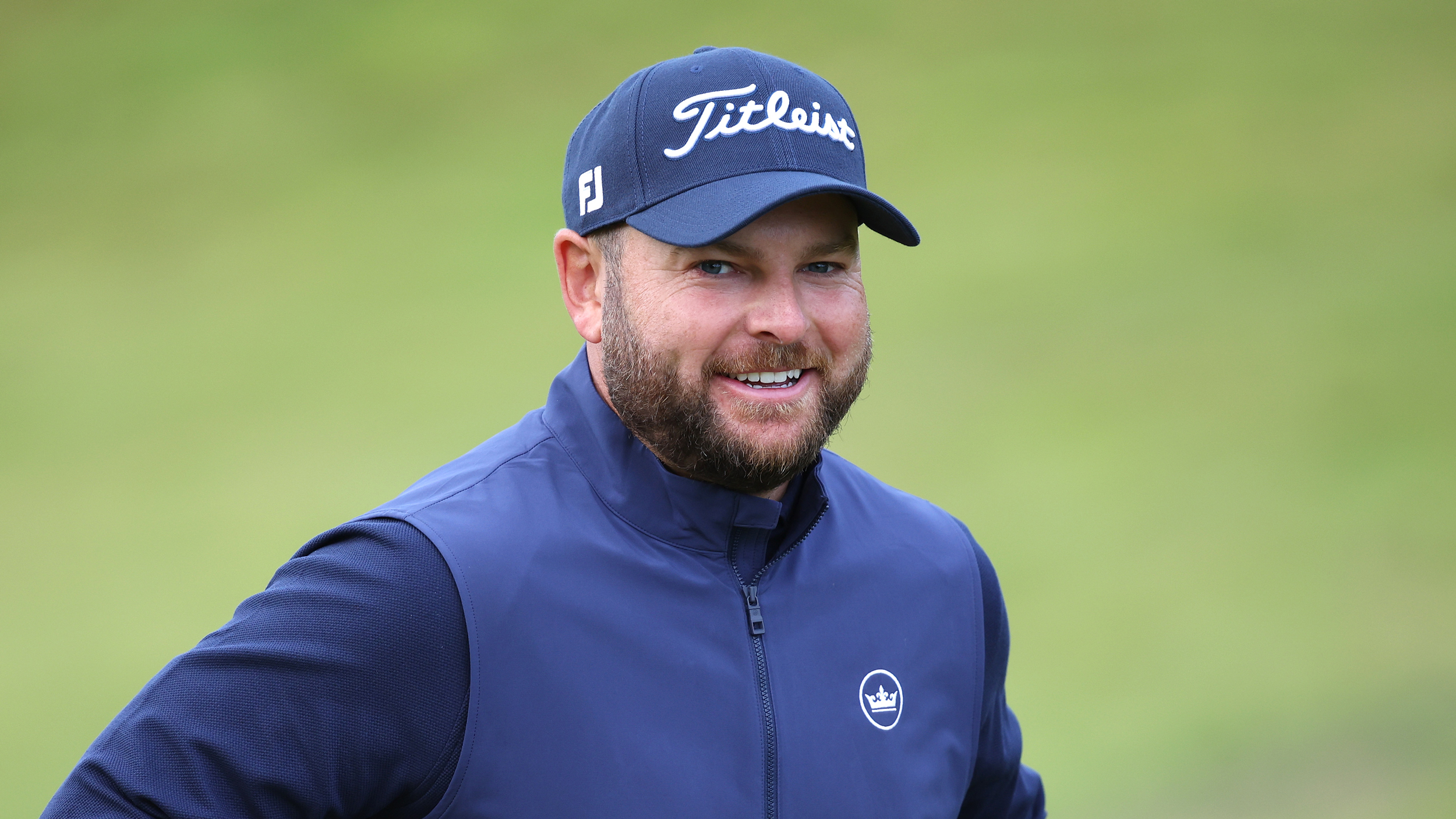Jordan Smith smiles during the first round of the 2025 Nexo Championship