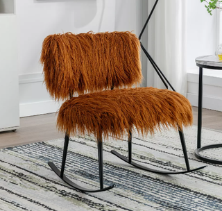faux fur modern rocking chairs