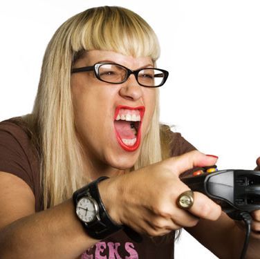 female video gamer