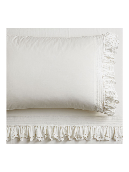 Twin XL LoveShackFancy Eyelet Ruffle Sheet Set
