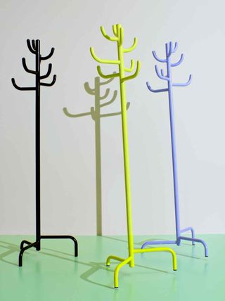 Colourful coat stands, part of Ikea 80th anniversary collection reissues of vintage designs