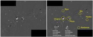 Pluto's Moons: Hazard Search Images