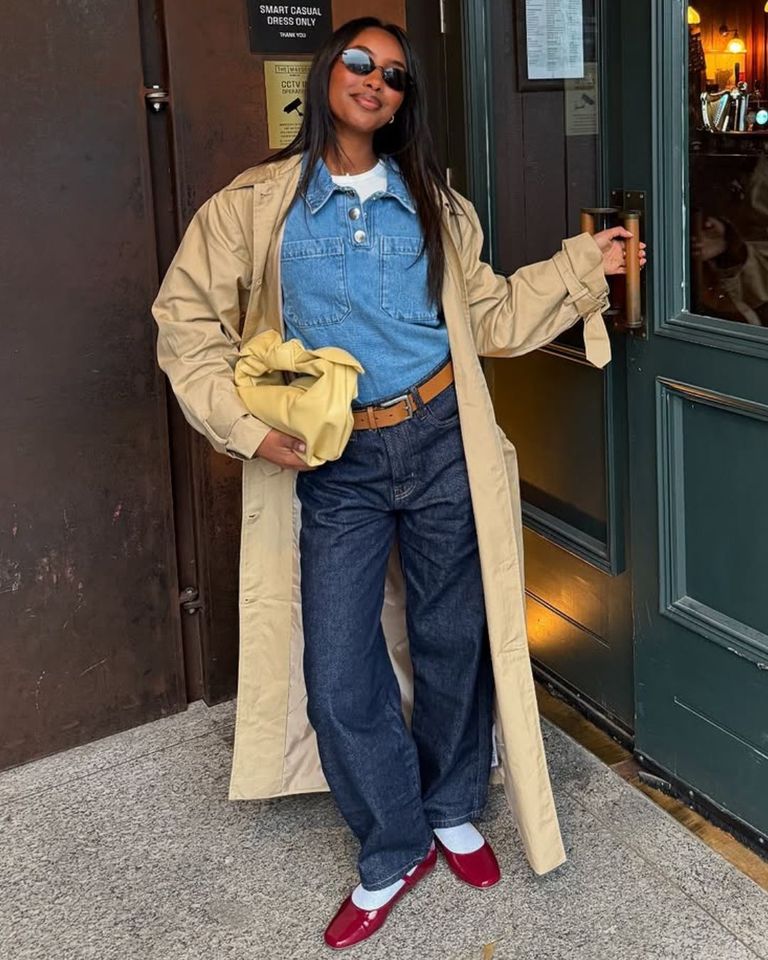 7 Jeans and Ballet Flats Outfits to Copy This Spring | Who What Wear