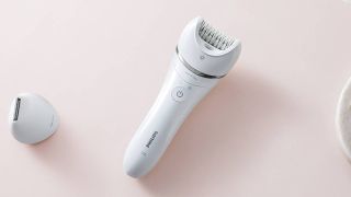 Philips epilator on a pink background