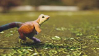 An animation of a dinosaur made in Blender