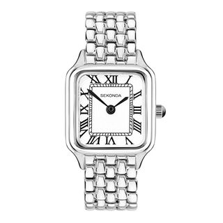 Sekonda Classic Monica Maxi Ladies 30mm Quartz Watch in White With Analogue Display, and Silver Alloy Strap 40656