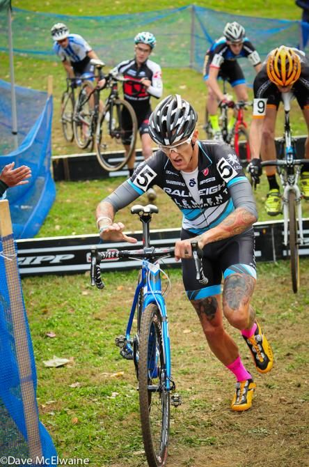 Ben Berden (Raleigh Clement) chasing the leaders on lap one
