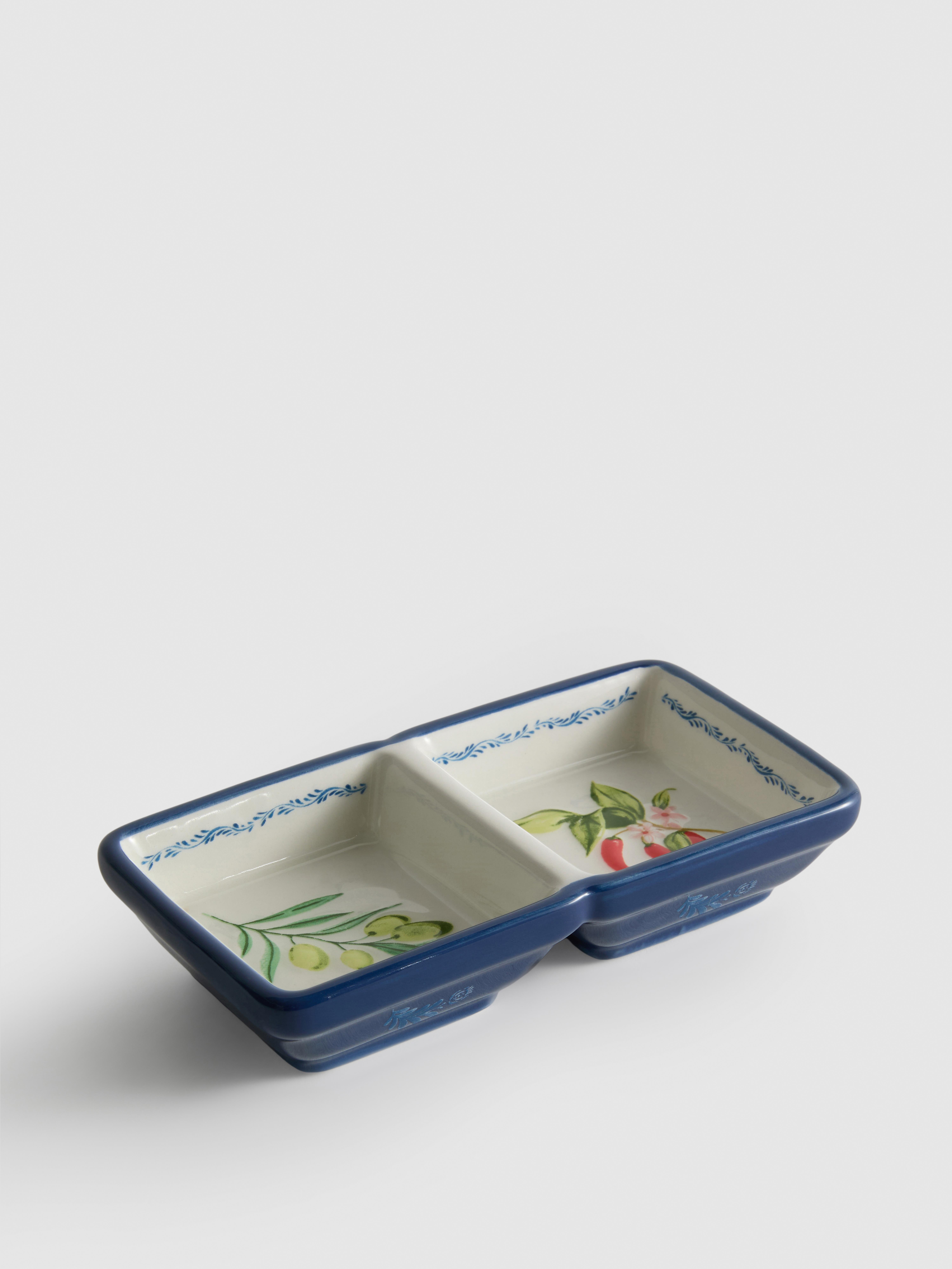 Mediterranean-Style Twin Dipping Bowls