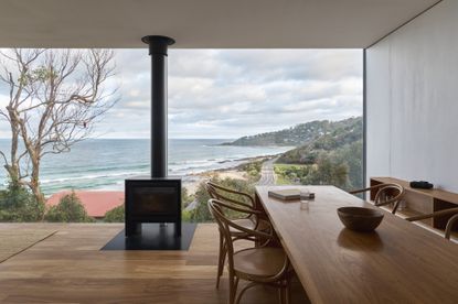 MGAO Matt Goodman Architecture cabin looking out to sea