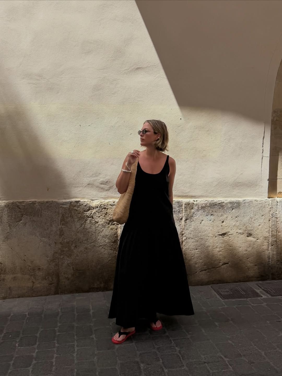 @alexisforeman wears a St. Agni dress.