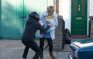 EastEnders Jean Slater is mugged by a thief