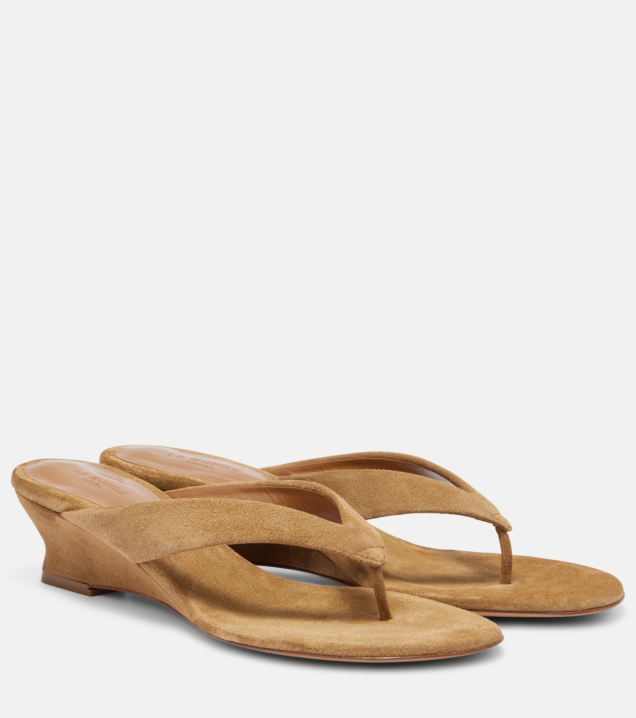 Le Monde B&amp;eacute;ryl, Micro Wedge 40 Suede Thong Sandals