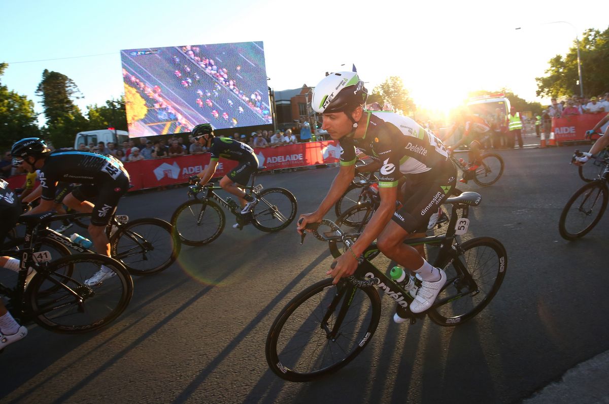Lachlan Morton (Dimension Data) in the Australian sunshine back in January