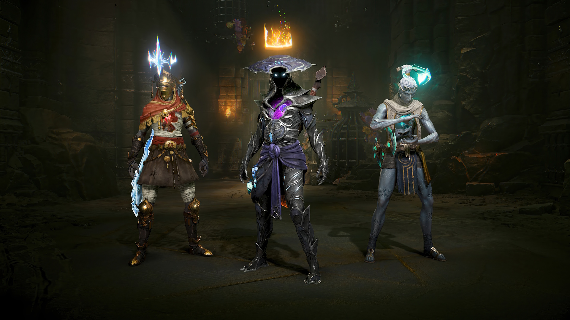 Arkheron characters standing next to each other