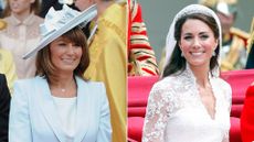 Composite of Carole Middleton and Kate Middleton at the royal wedding on 29th April, 2011 