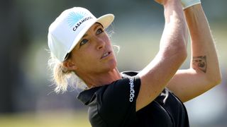 Mel Reid in the first round of the AIG Women's Open