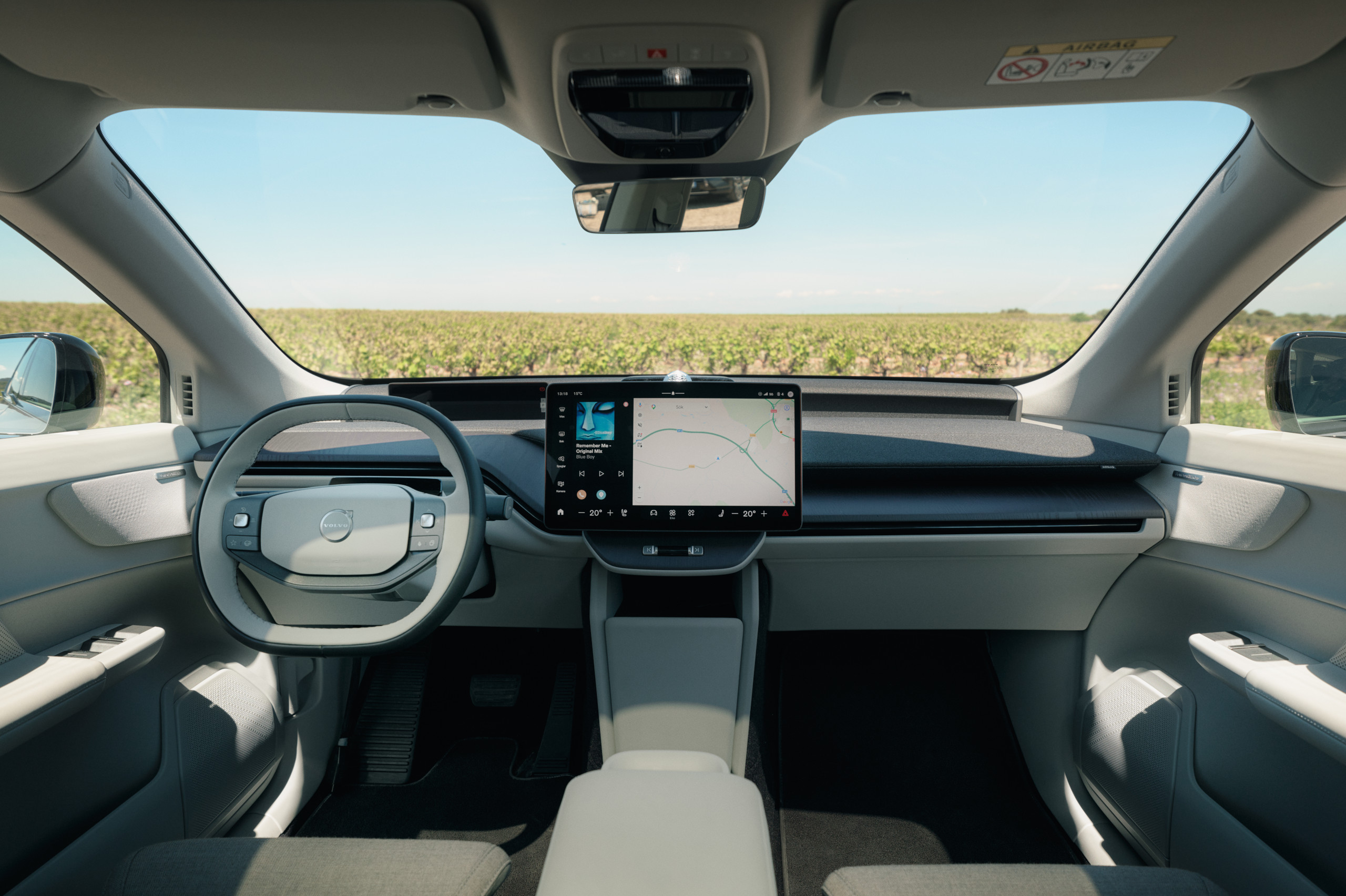 The dashboard of the Volvo EX60