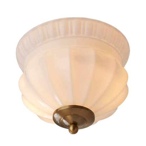 Shades of Light, Chris Loves Julia Marlo Ceiling Light - Brass / Milk Glass