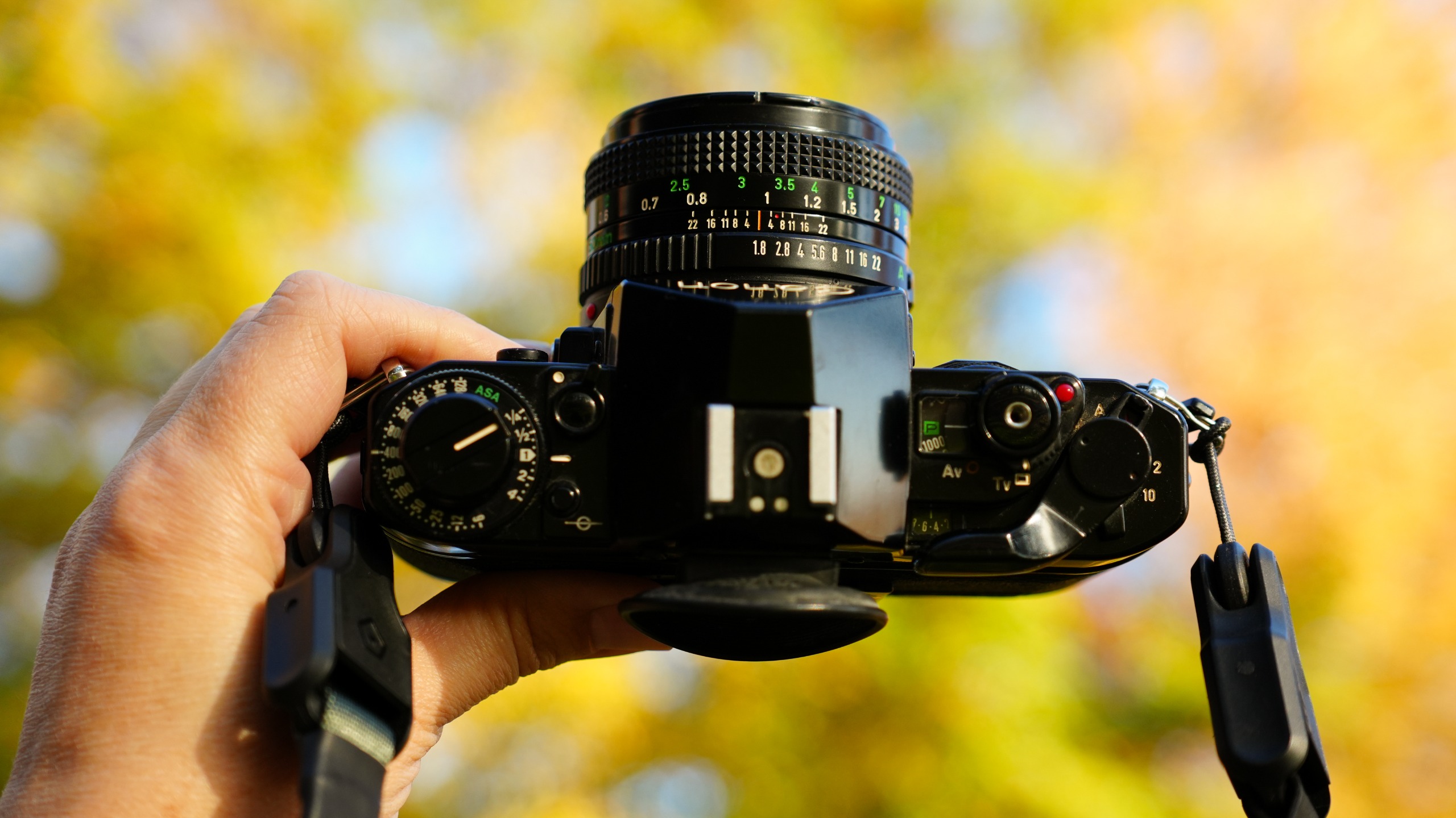 The Canon A-1 film camera