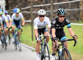 Sergio Henao attacks on stage four of the 2015 Tour de Suisse