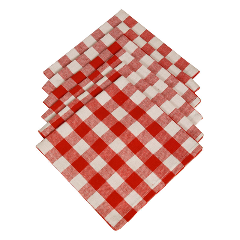 August Grove® Arlington Checkered Cotton 19" Napkin & Reviews | Wayfair