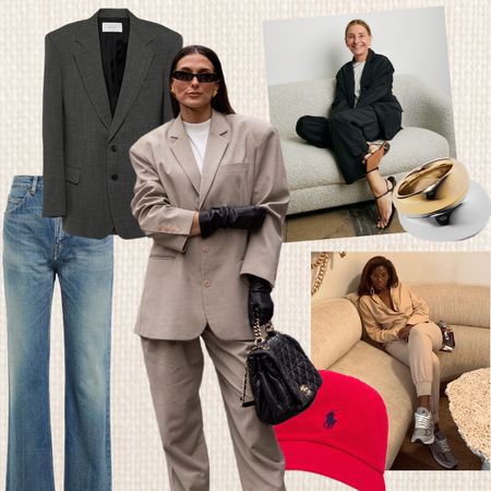 A collage of capsule wardrobe pieces from Melissa Wood, Amy Smilovic, and Felish Noel.