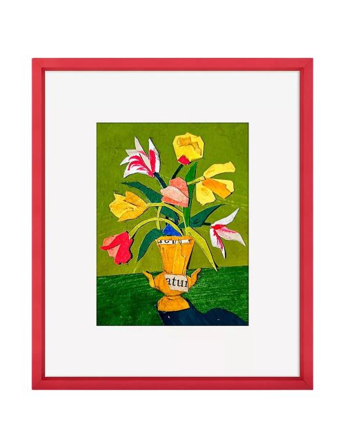 Tulips in Gold Urn Wall Art