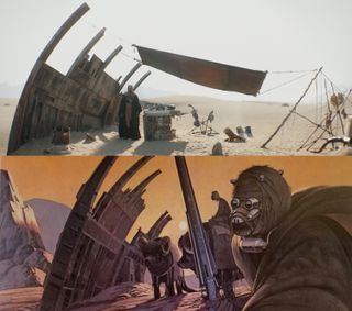 Thankfully, there are many references to early conceptual artwork by the late, great Ralph McQuarrie