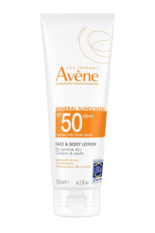 Avene Eau Thermale Avène Mineral Sunscreen Broad Spectrum SPF 50 Face and Body Lotion (Was $38)