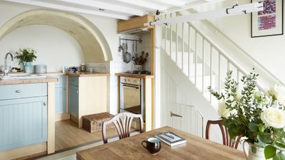 cottage staircase ideas stairs in a kitchen