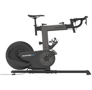 Wahoo Kickr Bike Shift in grey and black, the most adjustable and best fit of the indoor bikes we have tested