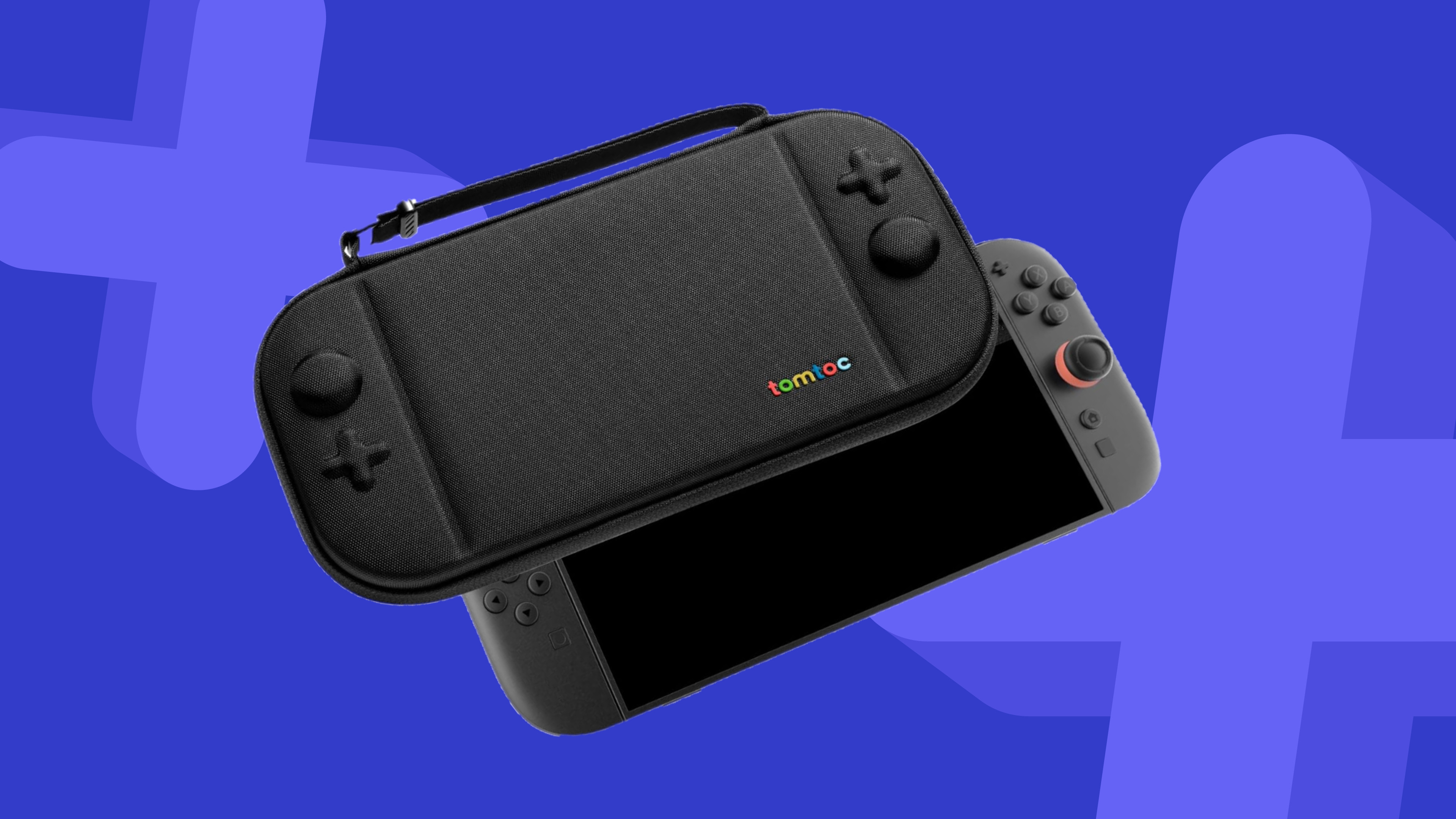 TomToc Slim Nintendo Switch 2 case on a blue background
