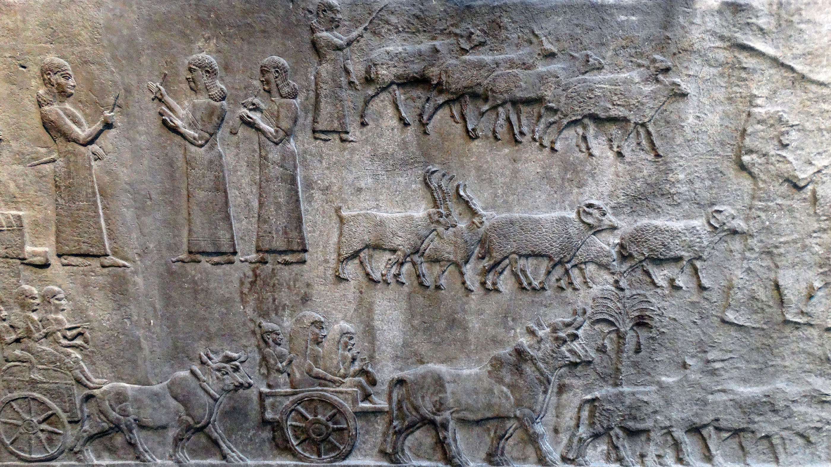 Here, one of a series of panels showing Tiglath-pileser III campaigns in southern Iraq.