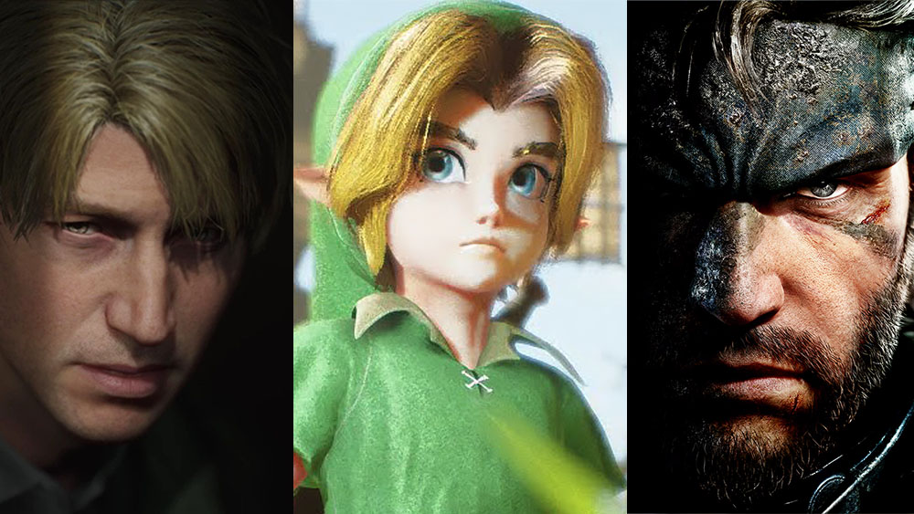 Images from three of the best Unreal Engine 5 remakes: Silent Hill 2, Legend of Zelda Ocarina of Time and Metal Gear Solid Delta