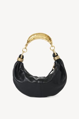 Chloé Small Bracelet Hobo Bag in Grained Leather