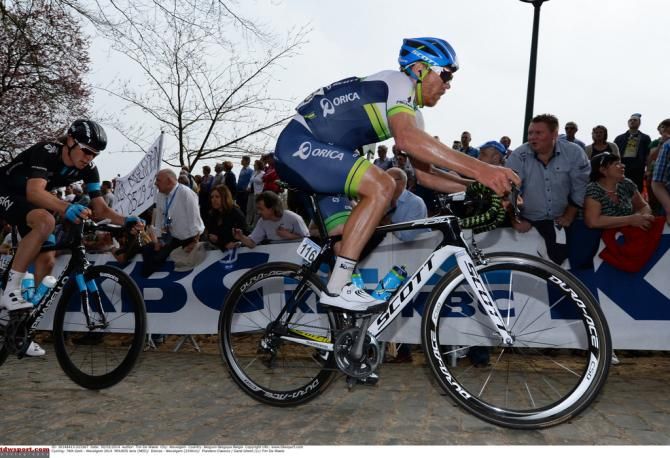 Jens Mouris (Oirca-GreenEdge) on the cobbles