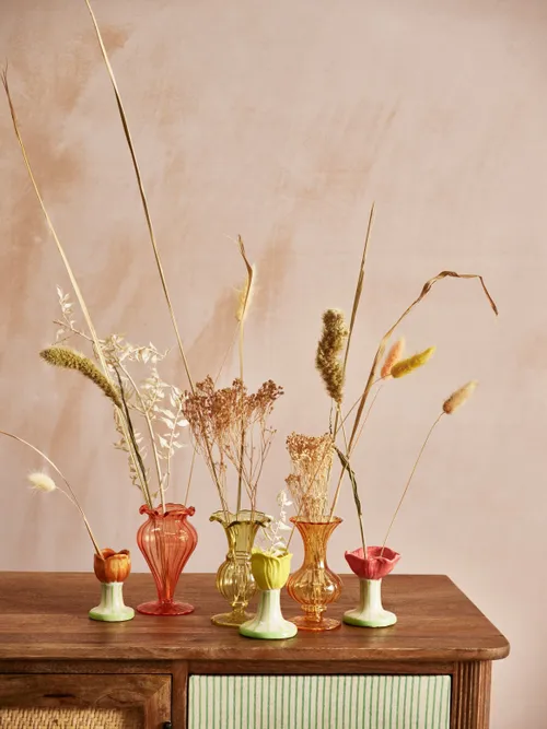 Ceramic Flower Bud Vase Set of Three 