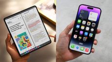 Samsung Galaxy Z Fold 5 and iPhone 14 Pro Max