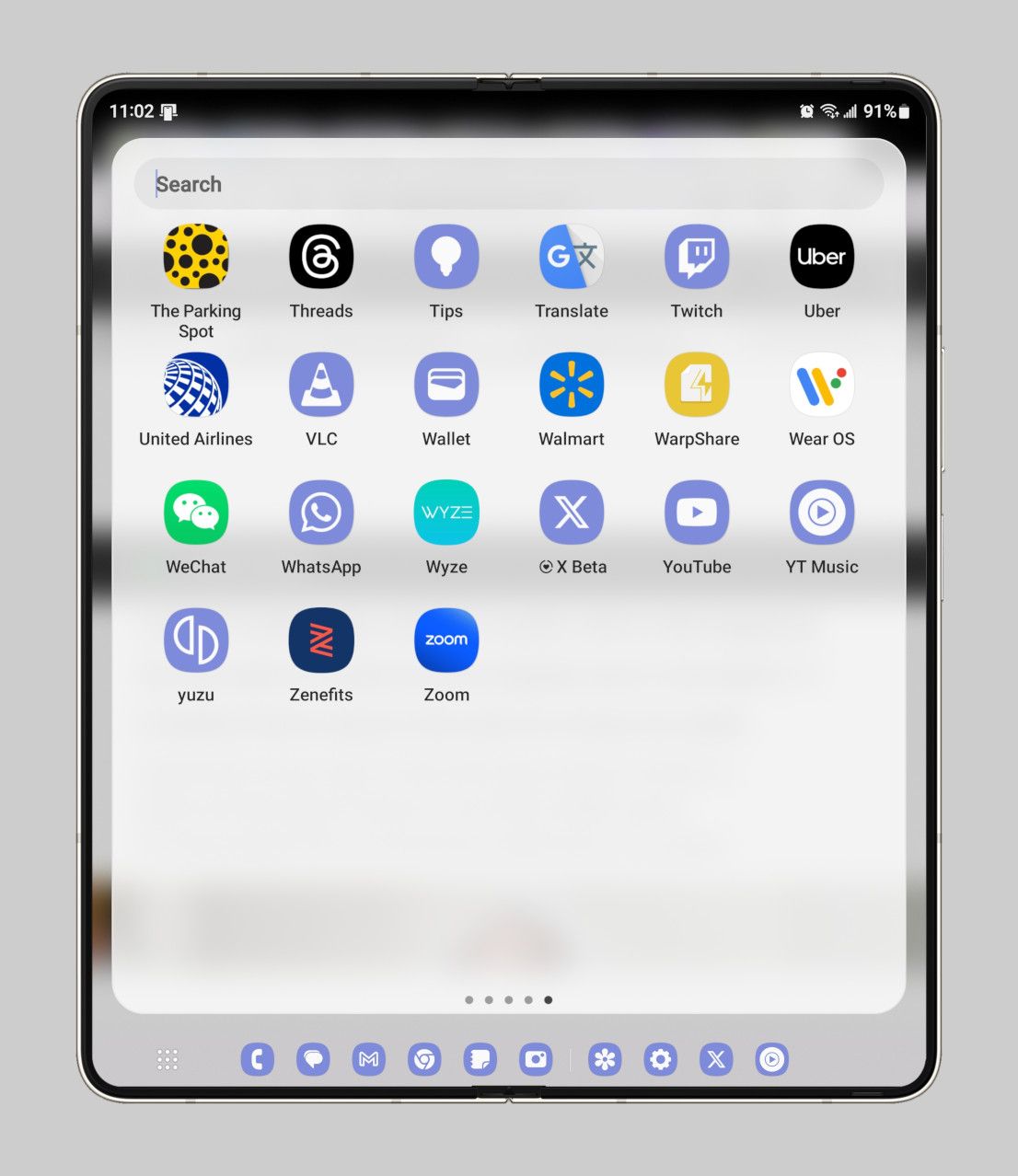 Taskbar search bar