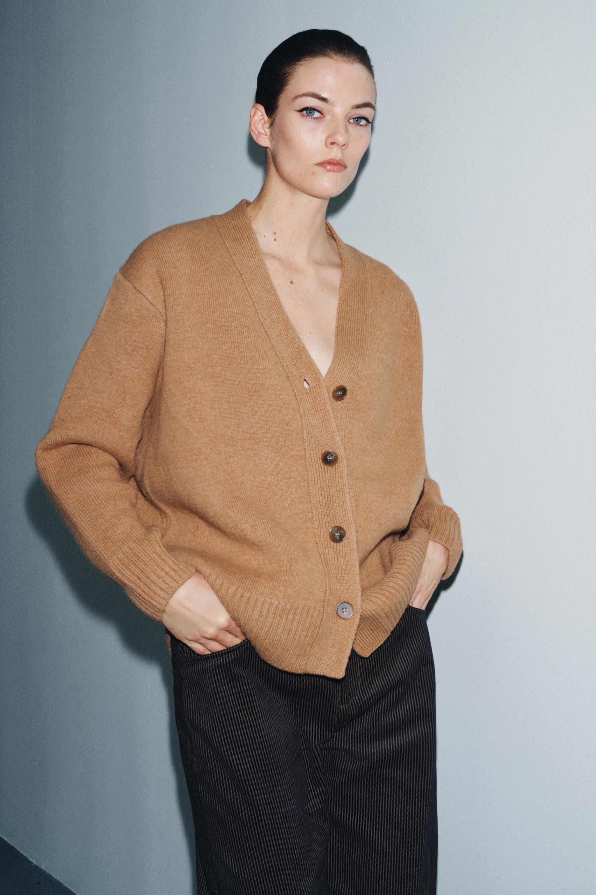 Oversize 95% Wool Cardigan